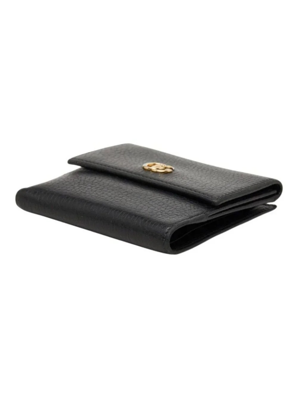 Gucci GG Marmont Compact Wallet Bifold Black Leather